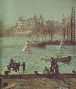 Atkinson Grimshaw Detail of Scarborough Bay oil on canvas